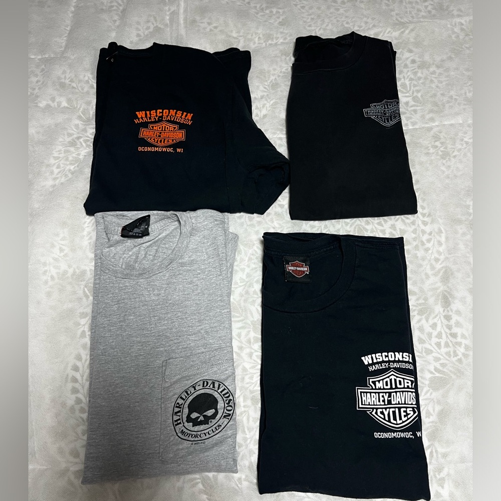 Harley Davidson lot of 4 size large shirts